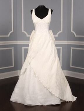 St. Pucchi Bridal Ivory Silk Shantung Wedding Dress Versailles Z110 Aline Gown